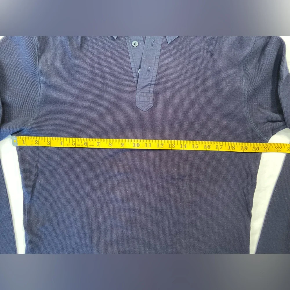 Polo by Ralph Lauren, Long Sleeve Knit Collared‎ Short, Navy Blue, size XL